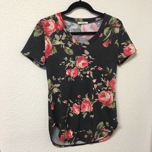 Floral Print V-Neck Top